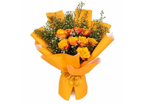 Sunset-Orange-Strauß — Ceylon Flora